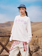 YADcrew Galaxy Star Puzzle Foam Print Long Sleeve Tee