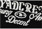 YADcrew Rope Knot Foam Print Embroidered Polo Sweatshirt
