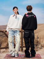 YADcrew Ethnic Puzzle Pattern Sweatshirt
