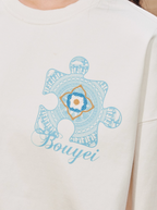 YADcrew Ethnic Puzzle Pattern Sweatshirt