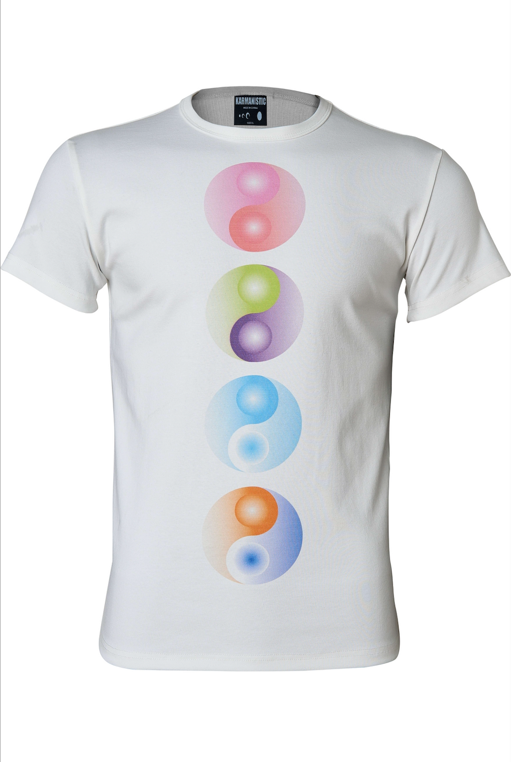 KARMANISTIC Multi Color Yin Yang Print Tee