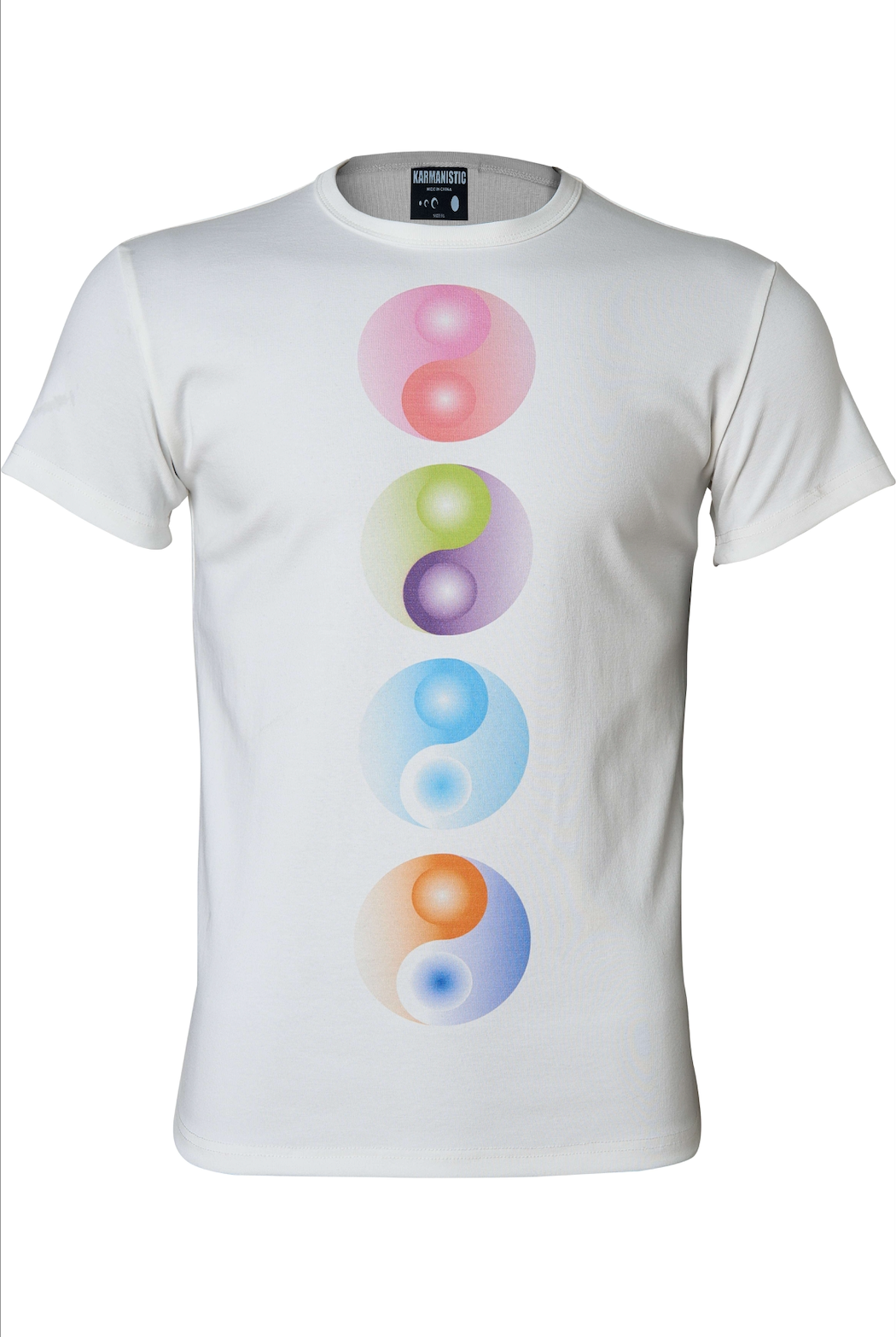 KARMANISTIC Multi Color Yin Yang Print Tee