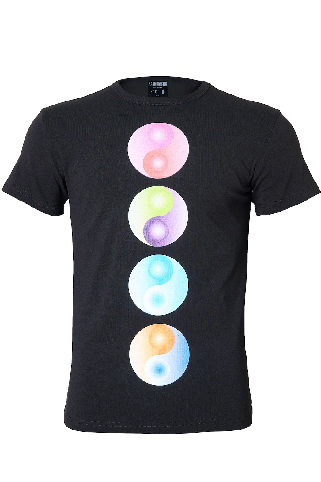 KARMANISTIC Multi Color Yin Yang Print Tee