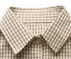 STEEPC Plaid Patch Embroidered Long Sleeve Shirt