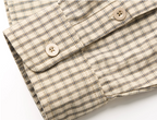 STEEPC Plaid Patch Embroidered Long Sleeve Shirt