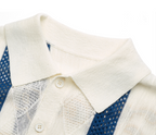 STEEPC Colorblock Knit Short Sleeve Shirt