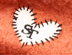 STEEPC Wool Blend Heart Patch Knit Sweater