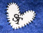 STEEPC Wool Blend Heart Patch Knit Sweater