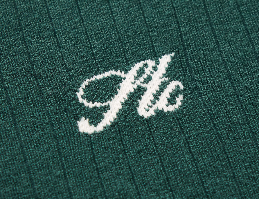 STEEPC Contrast Lapel Polo Knit Sweater