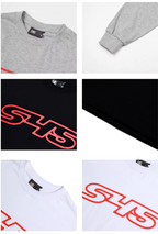 S45 Basic Large Logo Print Long Sleeve Tee
