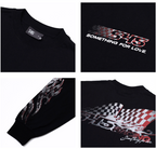 S45 Checkered Flag Flame Print Long Sleeve Tee