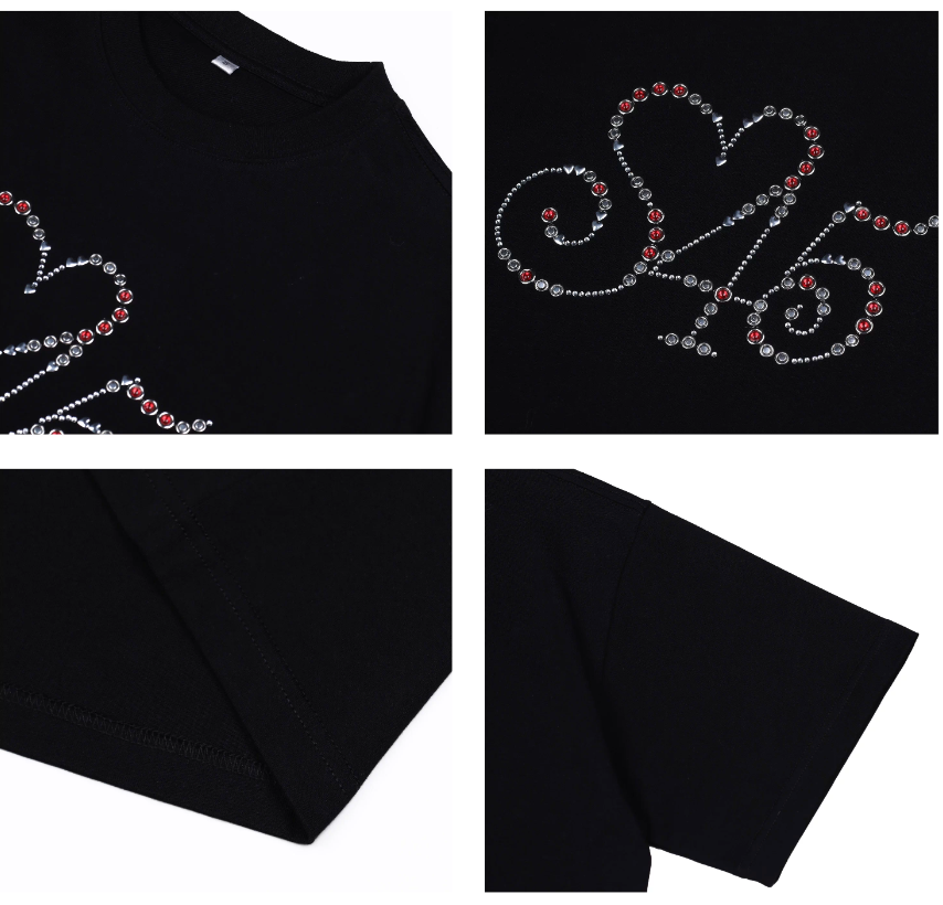 S45 Diamond Heart Stud Logo Tee