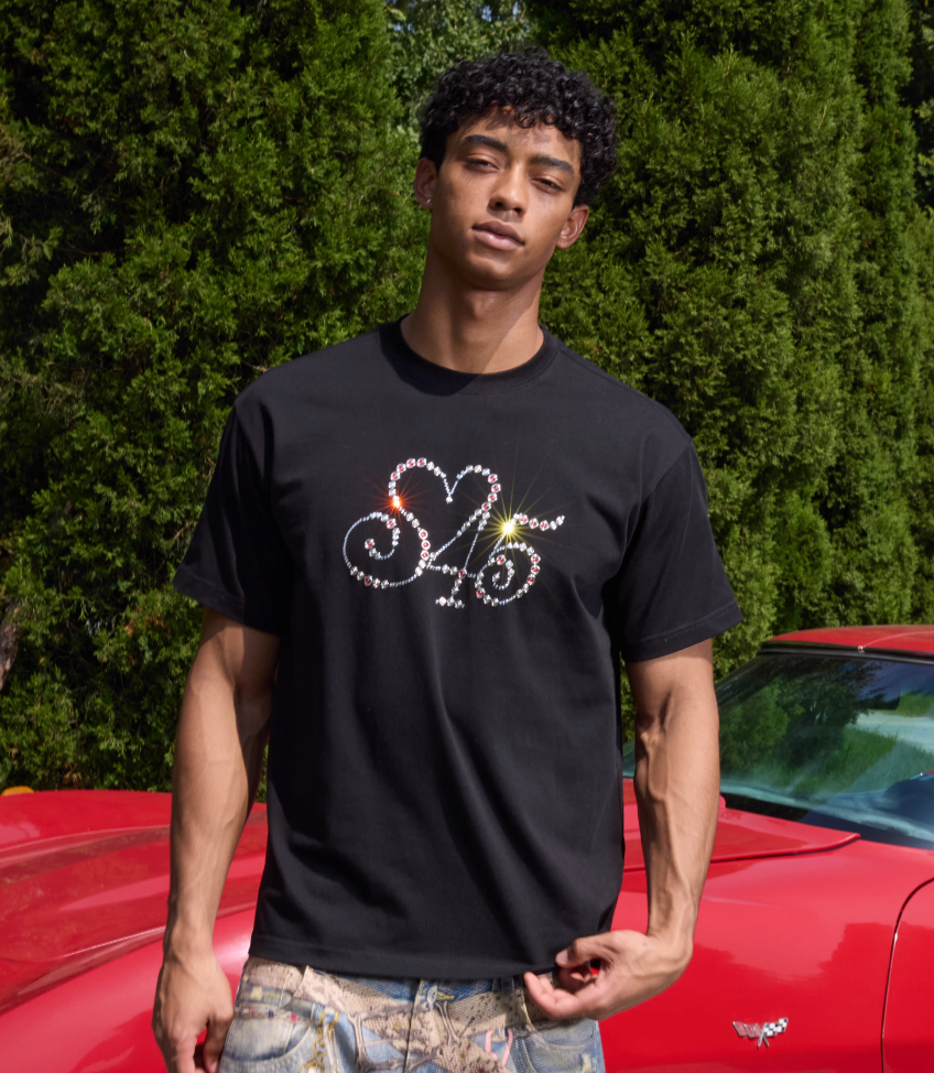 S45 Diamond Heart Stud Logo Tee