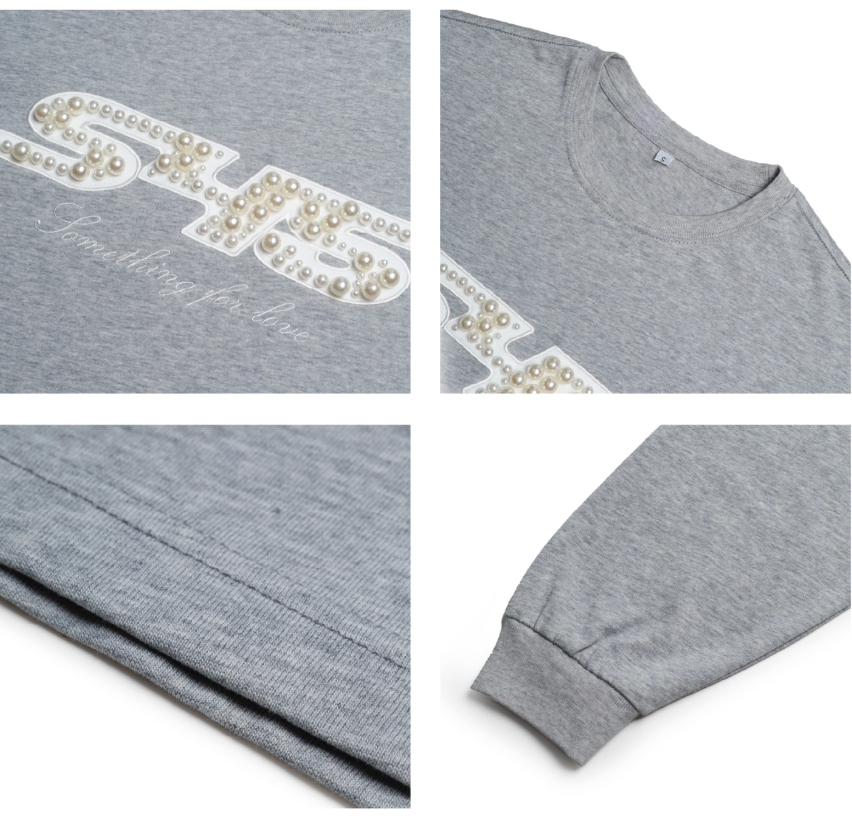 S45 Pearl Logo Patch Long Sleeve Tee