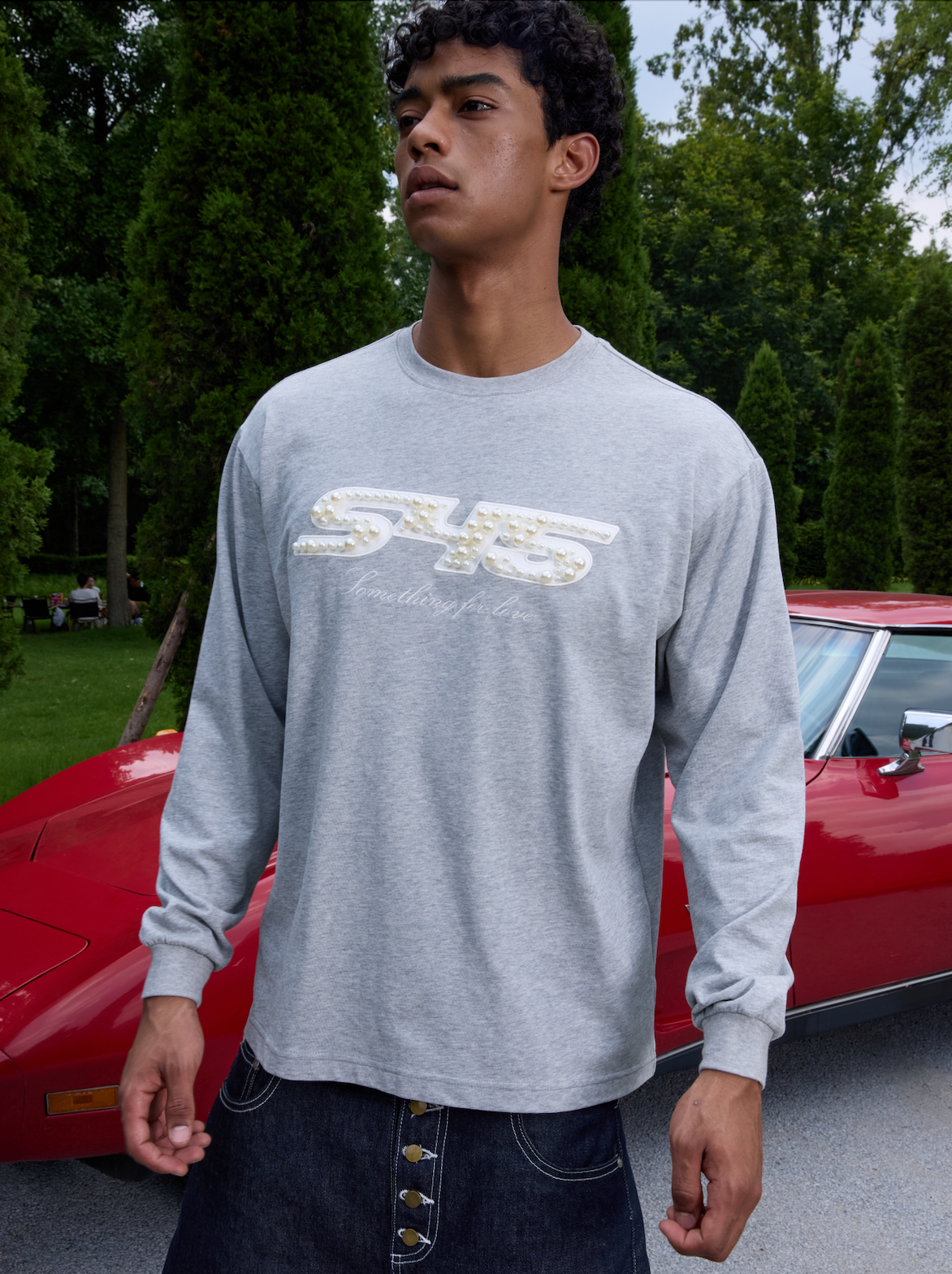 S45 Pearl Logo Patch Long Sleeve Tee