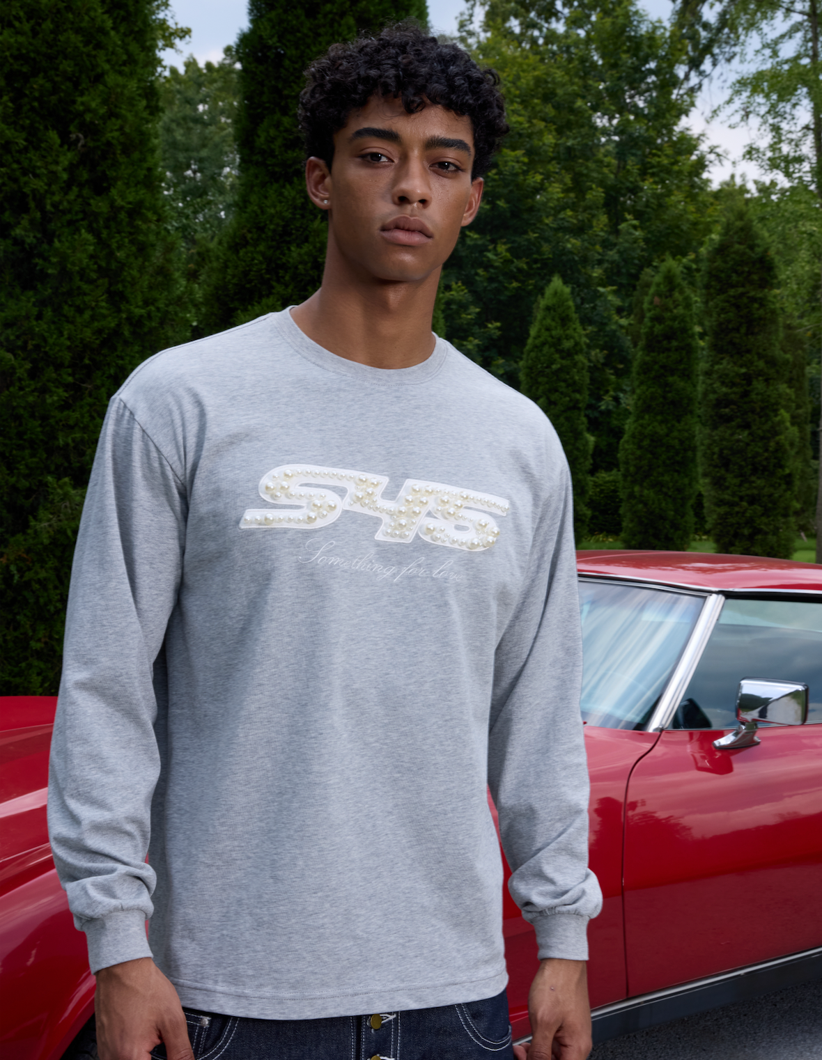 S45 Pearl Logo Patch Long Sleeve Tee