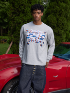 S45 3D Sequined Letter Logo Long Sleeve Tee