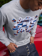 S45 3D Sequined Letter Logo Long Sleeve Tee