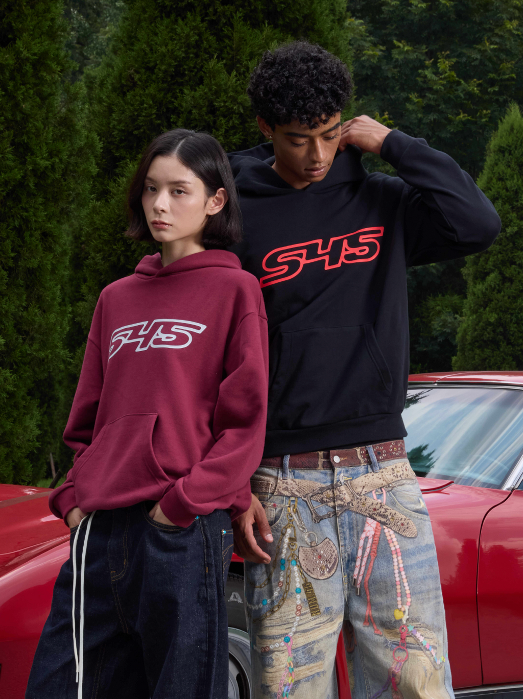 S45 Puff Logo Print Hoodie
