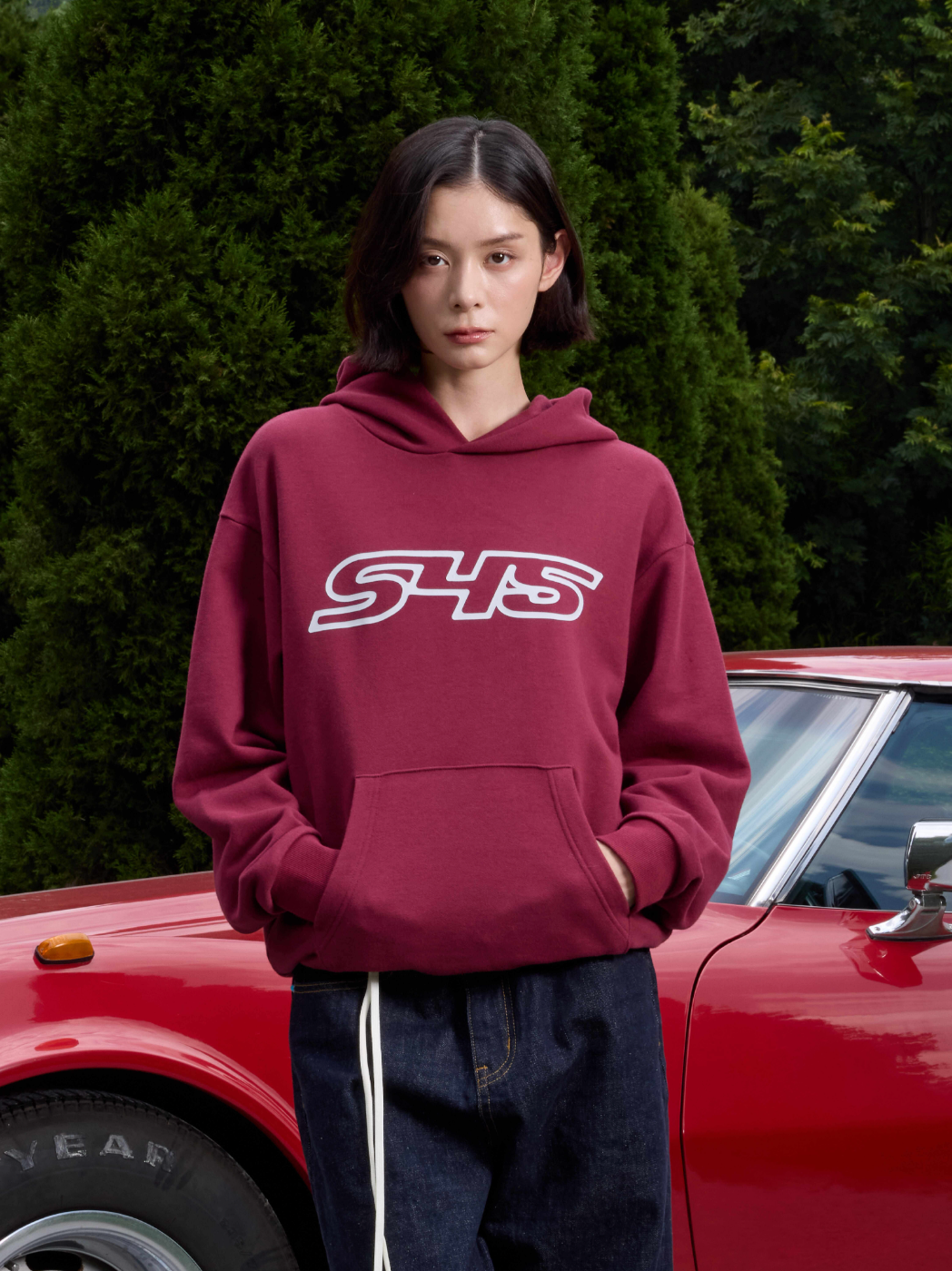 S45 Puff Logo Print Hoodie
