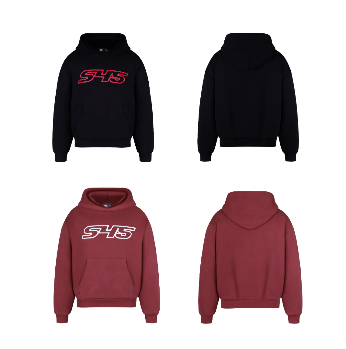S45 Puff Logo Print Hoodie