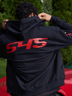 S45 Flame Print Zip Up Hoodie