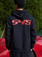 S45 Flame Print Zip Up Hoodie