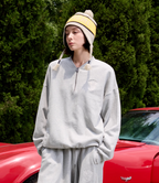 S45 Half Zip Logo Embroidered Sweatshirt
