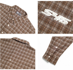 S45 Plaid Pearl Button Logo Long Sleeve Shirt