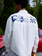 S45 Hand Painted Sports Car Stripe Long Sleeve Shirt