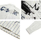 S45 Hand Painted Sports Car Stripe Long Sleeve Shirt