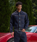 S45 Turquoise Button Denim Jacket