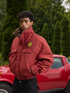 S45 Leopard Fur Lined Nylon Tactical Jacket
