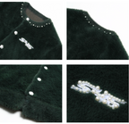 S45 Pearl Button Fuzzy Fleece Cardigan