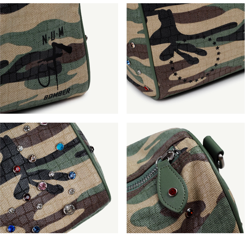 S45 Colorful Diamond Camouflage Travel Bag