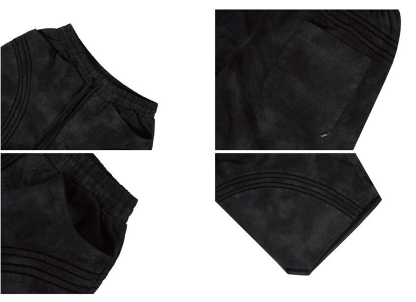 Labt Curved Design Washed Shorts