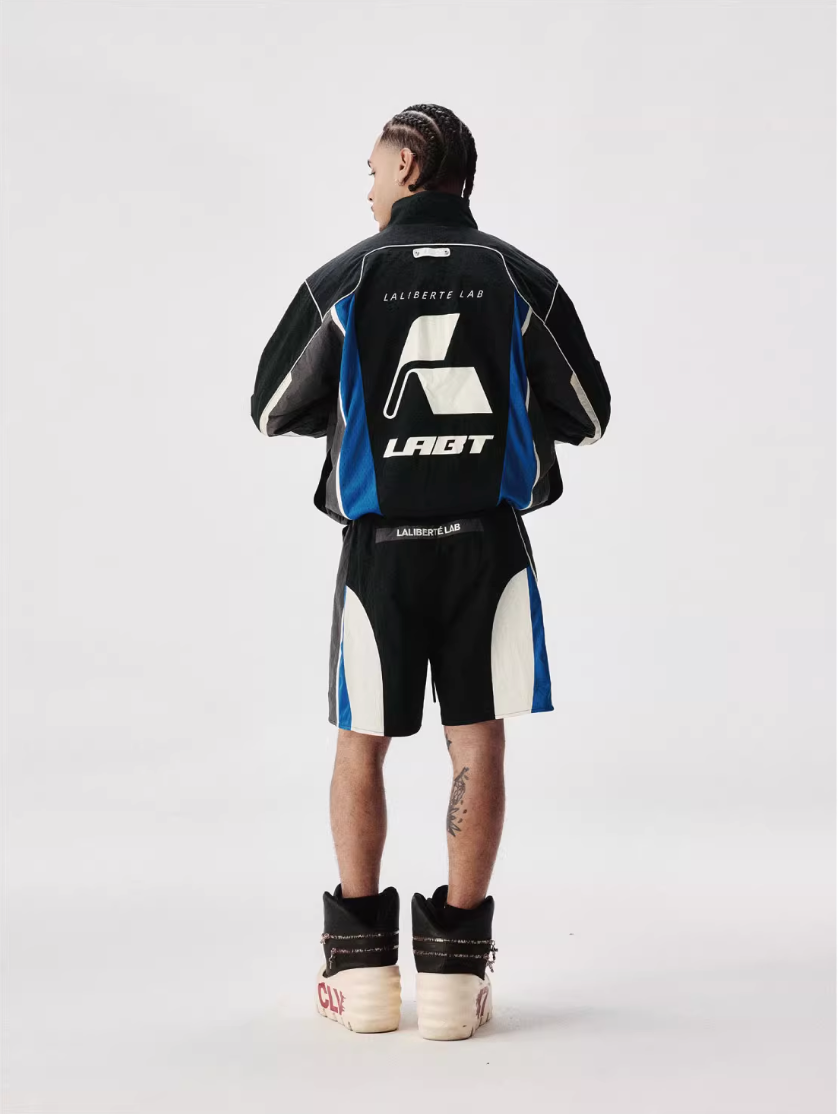 Labt Racing Colorblock Nylon Track Jacket