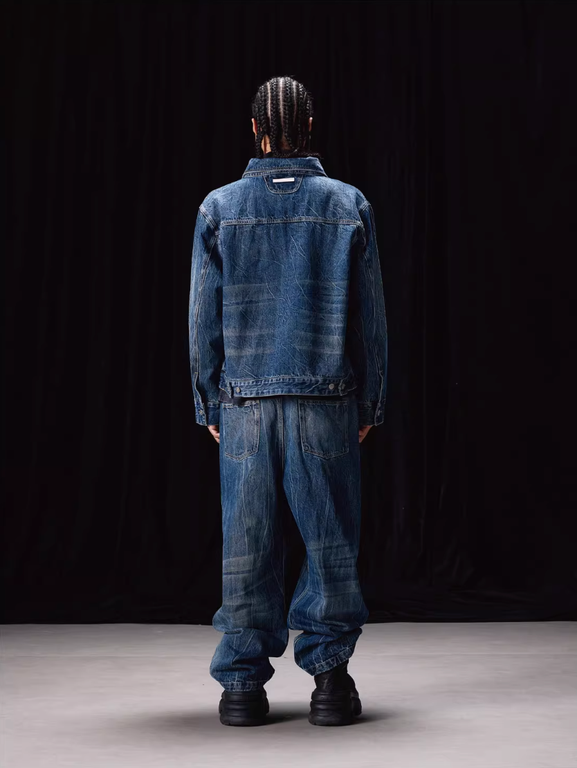 Labt Lightning Grain Washed Denim Jacket