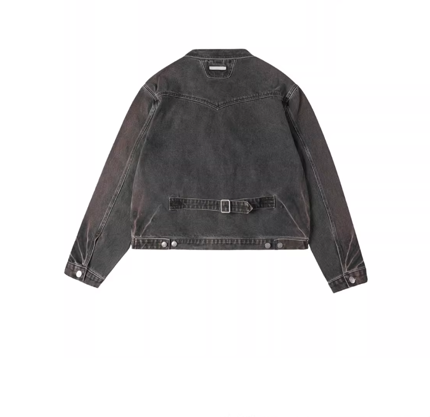 Labt Flower Wash Western Denim Jacket