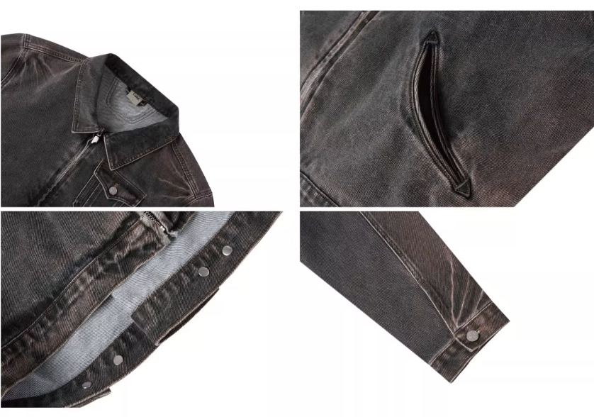Labt Flower Wash Western Denim Jacket