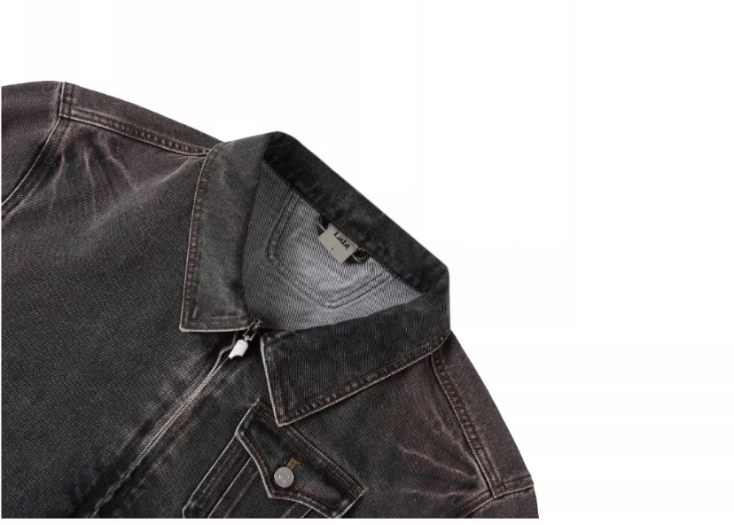 Labt Flower Wash Western Denim Jacket
