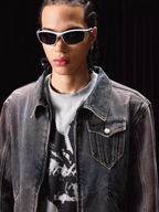 Labt Flower Wash Western Denim Jacket
