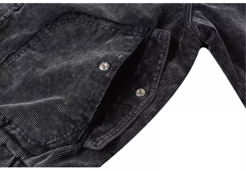 Labt Metal Snap Corduroy Work Jacket