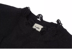 Labt Fringe Lanyard Logo Distressed Knit Sweater
