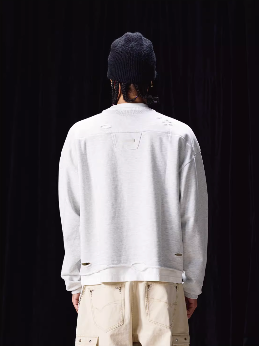 Labt Vintage Print Layered Sweatshirt