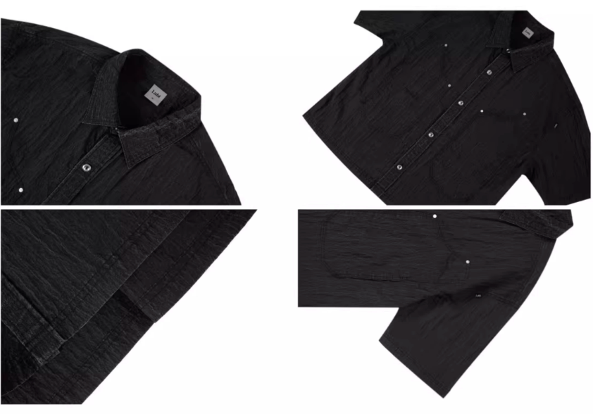 Labt Distressed Wash Pocket Short Sleeve Shirt
