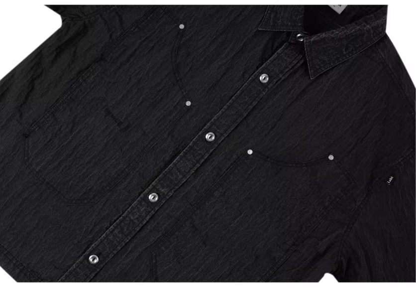 Labt Distressed Wash Pocket Short Sleeve Shirt