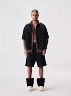 Labt Distressed Wash Pocket Short Sleeve Shirt