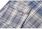 Labt Washed Flannel Plaid Long Sleeve Pocket Shirt