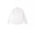 Labt Patch Embroidered Wrinkled Long Sleeve Shirt